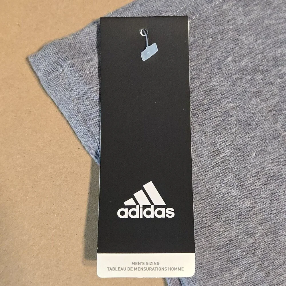 Adidas Plain Gray Short Sleeved T-Shirt - size: LG